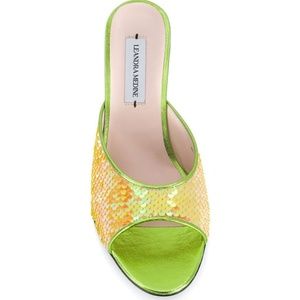 Leandra Medine Floret Sequin Mules